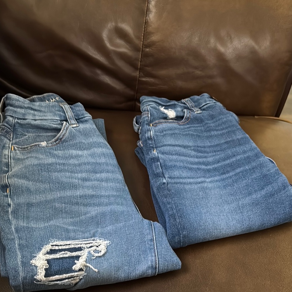 Blue Distressed Women's Jeans